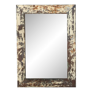 Large Oversized Monumental Rustic Embossed Metal Mirror 96" X 72"
