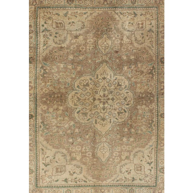 Traditional 1950s Semi Vintage Tabriz Rug - 3′2″ × 4′10″ For Sale - Image 3 of 12