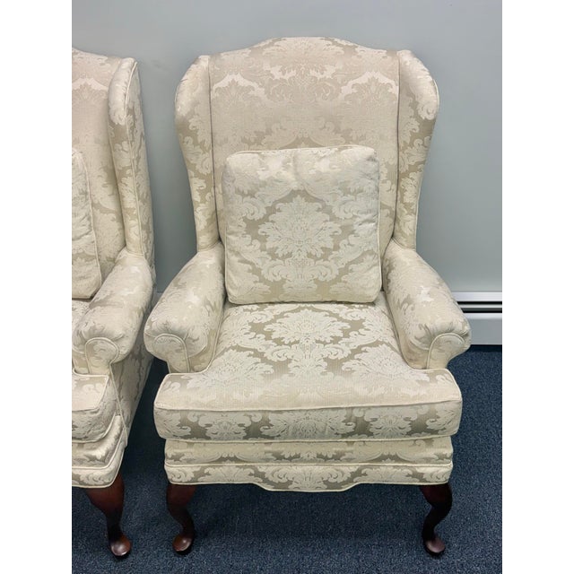 Traditional Late 20th Century Masterfield Furniture Wingback Chairs - A Pair For Sale - Image 3 of 12
