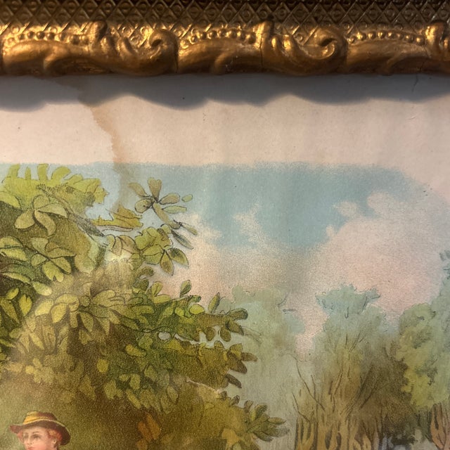 Mid 19th Century 19th C. Hallen & Weiner Chromolithograph “Elopement” Framed For Sale - Image 5 of 6
