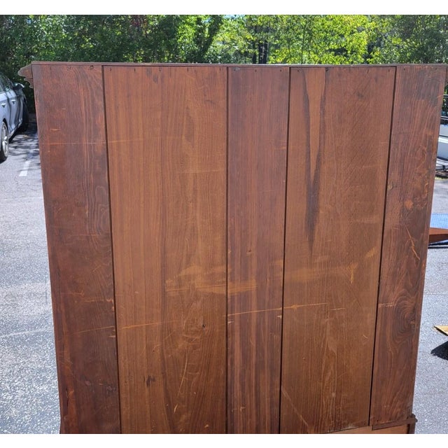 Late 19th Century Victorian Walnut Glazed Library Bookcase With Drawers For Sale - Image 14 of 14