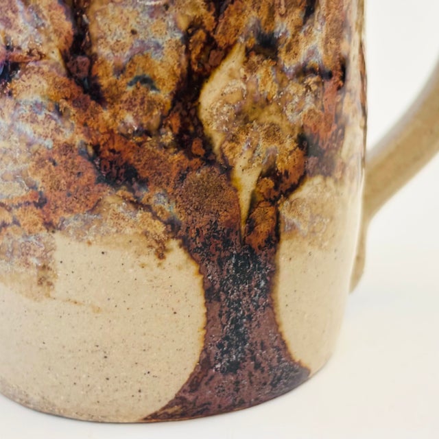 Ceramic Vintage Studio Pottery Tree Mugs - Set of 2 For Sale - Image 7 of 12