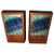 Ernest John Mid-Century Modern Walnut and Enamel Bookends - a Pair For Sale