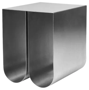 Stainless Steel Curved Side Table by Kristina Dam Studio
