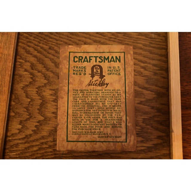 Gustav Stickley Antique Mission Oak Arts & Crafts Strap Hinge Sideboard, Circa 1910 For Sale - Image 14 of 15
