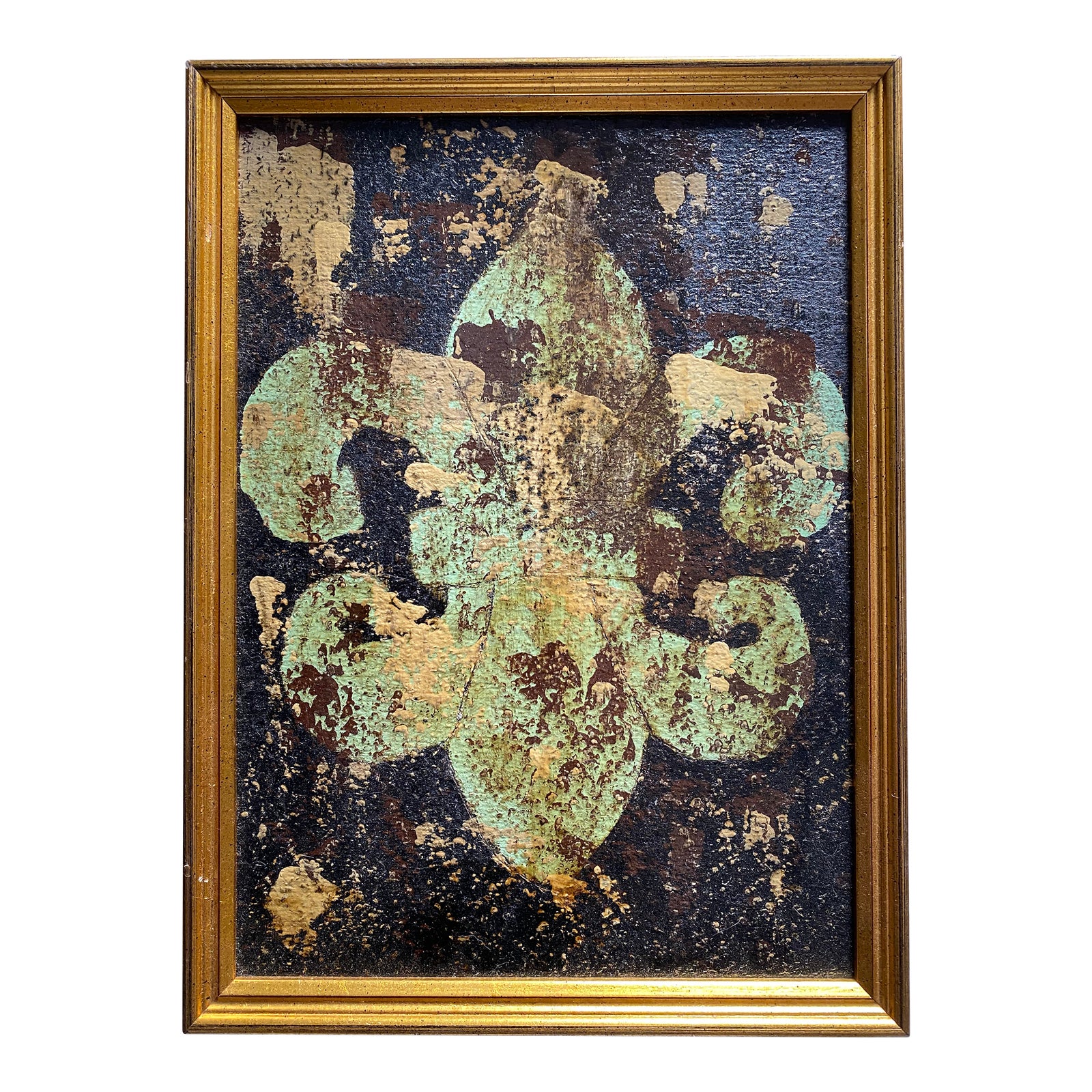 Vintage Fleur De Lis Oil Painting Chairish