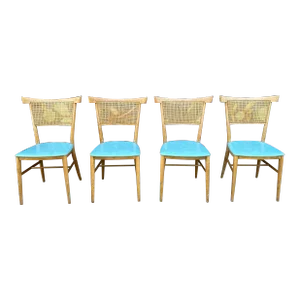 Set of 4 Paul McCobb for Planner Group Cane Dining Chairs
