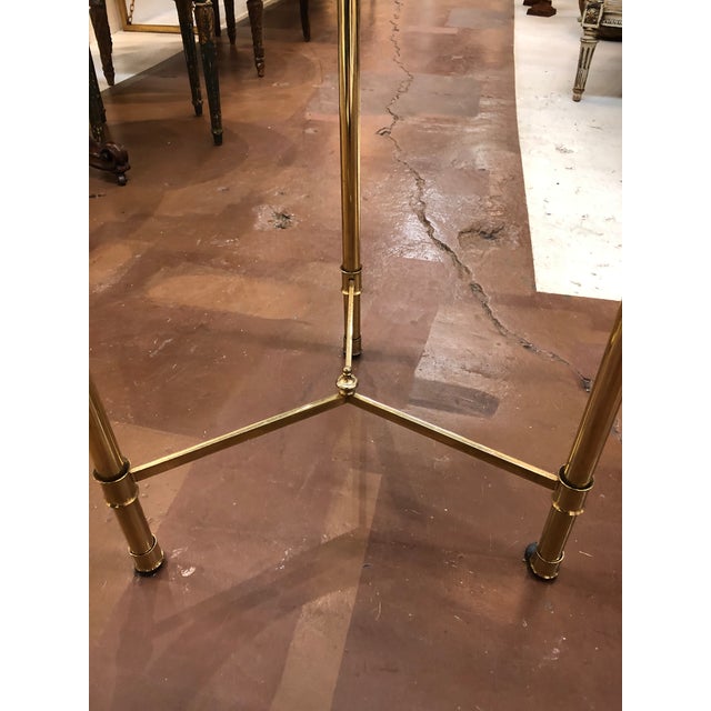 Vintage Brass Side Table With Glass Top Chairish