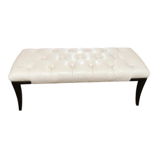 1990s Thomas Pheasant Tufted Bench by Baker Furniture For Sale