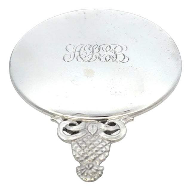 Tiffany & Co Pineapple Hand Mirror Sterling Silver 58 Grams Estate For Sale