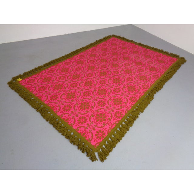 Textile Large Barocco World Creations Wool Bedspread by Bolis, Italy, 1970s For Sale - Image 7 of 18
