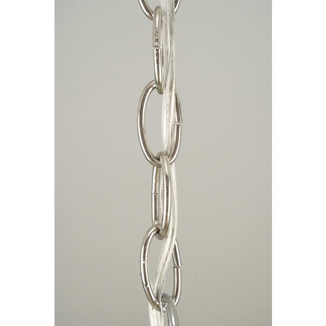 Mid 20th Century Restored Traditional Five Light Clear Crystal Chandelier For Sale - Image 9 of 9