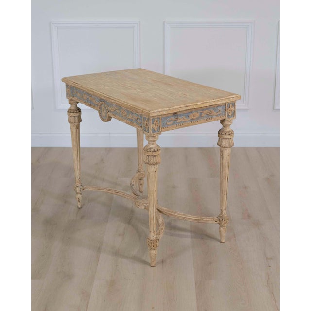 19th Century Swedish Gustavian Console Table with Carved Medallion, circa 1860 For Sale - Image 5 of 14