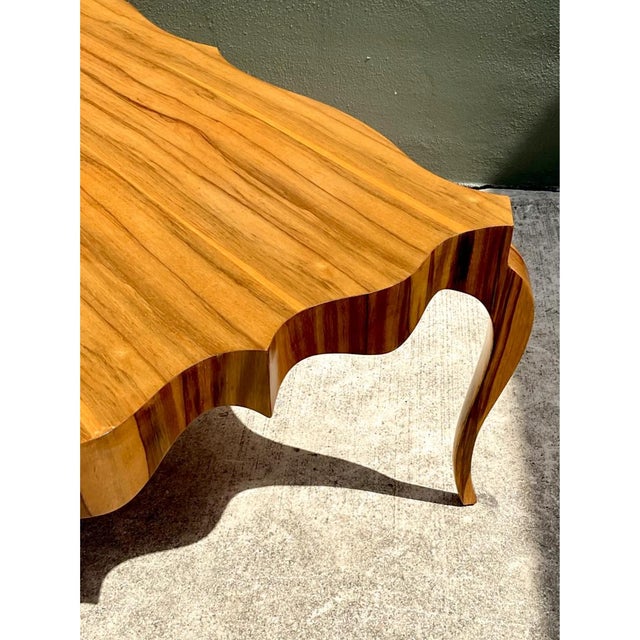 Vintage Keno Bros for Theodore Alexander Scalloped Edge Coffee Table For Sale - Image 10 of 12