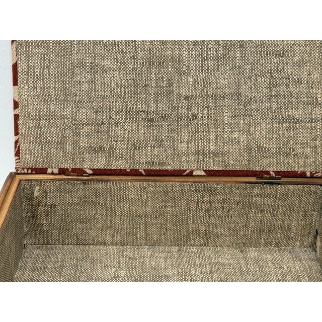 Alpine Folk Art Fabric & Wood Box Germany Mountain Goats Chalet Handmade Storage For Sale In Los Angeles - Image 6 of 10