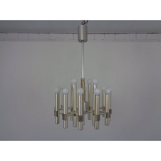 Silver Sputnik Chandelier by Angelo Brotto for Esperia, Italy, 1960s For Sale - Image 8 of 18
