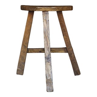17th–18th Century English Elm Joint Stool For Sale