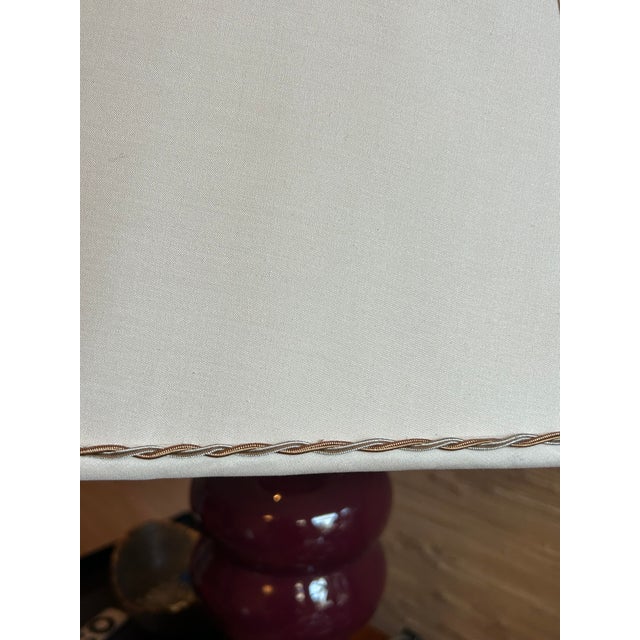Pair of Silk Lampshades With Metallic Trim For Sale - Image 4 of 9