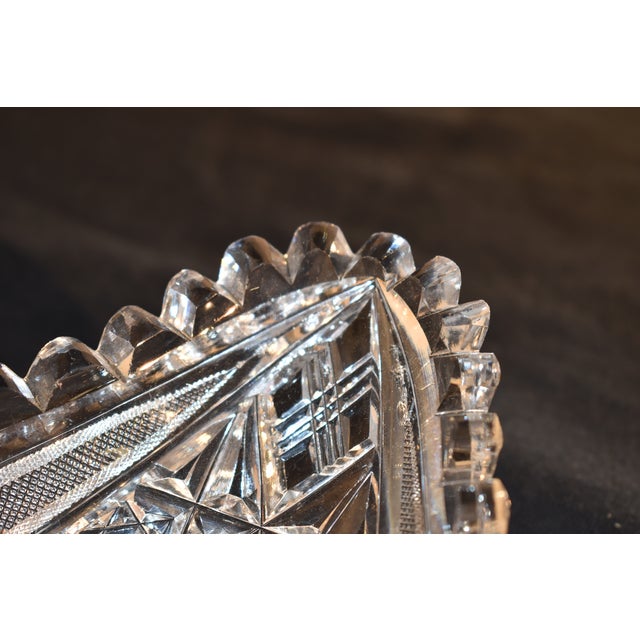 Circa 1920's Cut Glass Serving Dish For Sale - Image 10 of 10