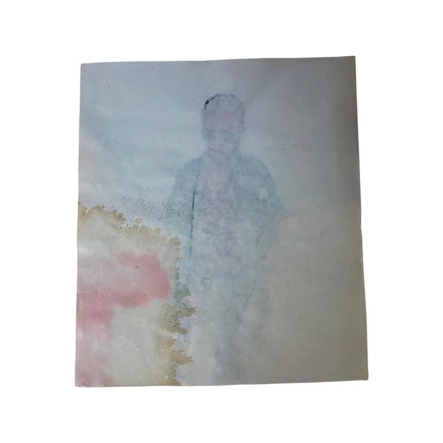 Vintage Watercolor of Stylish Figure, Circa 1980’s. Fashion watercolor on paper, unsigned.