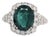3Ct Dazzling Emerald Ring With Earth Mined Diamonds: Solid 14k Gold, Oval 11x9mm, Size 6.75 For Sale