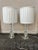Vintage Glass Stacked Lamps With Shades - Set of 2 For Sale - Image 4 of 5