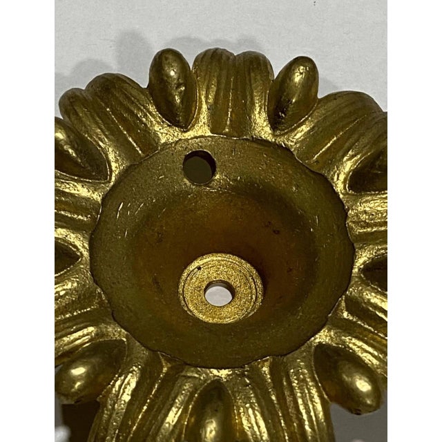 Vintage, Cast Brass, Decorative, Lamp/Light/Chandelier Bobeche. Spain. 2-1/2" D For Sale - Image 4 of 5