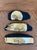 Vintage Gold Leaf Face Pottery Stripes - Set of 3 For Sale - Image 10 of 12