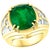 Modern Agl Certified Minor Traditional 15Ct Colombian Emerald & Diamond Ring 18k Unisex For Sale - Image 3 of 8