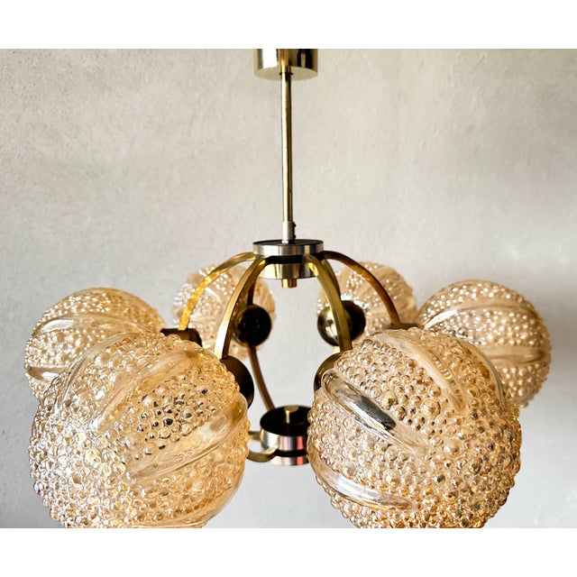 Gold Vintage Sputnik from Kaiser Leuchten, 1970s For Sale - Image 8 of 14