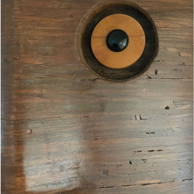 2000 - 2009 2002 Wooden Face Wall Sculpture For Sale - Image 5 of 11