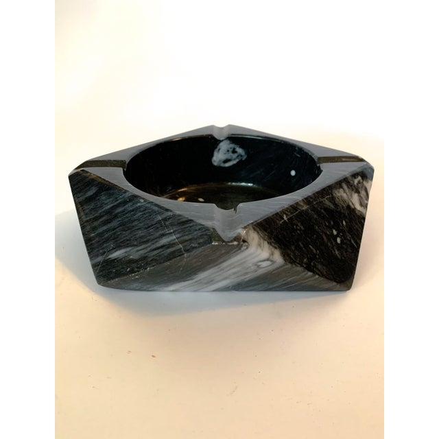 1970s Vintage Black Marble Catchall Ashtray For Sale - Image 5 of 9