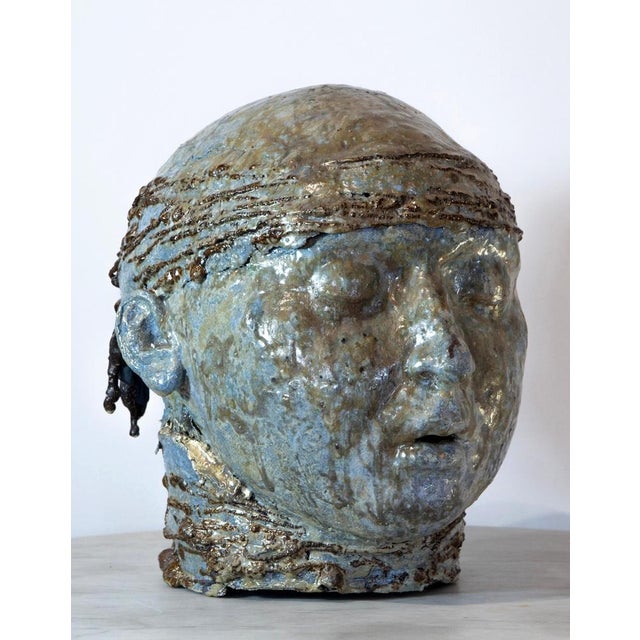 Sea Glazed Refractory and Iron Sculpture, 2010s For Sale - Image 11 of 17