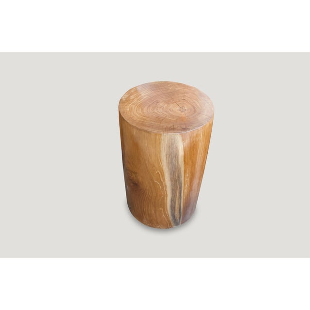 Contemporary Andrianna Shamaris Natural Teak Wood Pedestal For Sale - Image 3 of 5