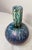 Blue Vintage Large Tall Signed Tom Neugebauer Blue Green Raku Blackware Pottery Vase For Sale - Image 8 of 13