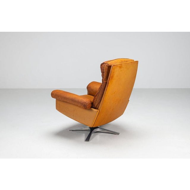 Vintage DS-31 High-Back Lounge Chair in Naturel Leather from de Sede, 1970 For Sale - Image 4 of 18