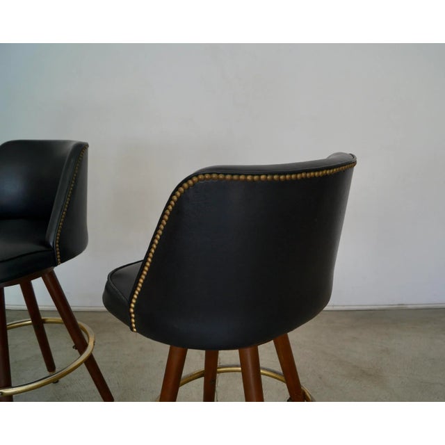 Mid-Century Modern Bar Stools - a Pair For Sale - Image 9 of 13