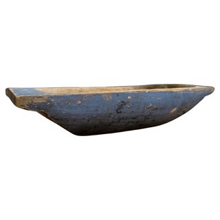 19th Century Swedish Folk Art Blue Colored Farmers Bowl For Sale