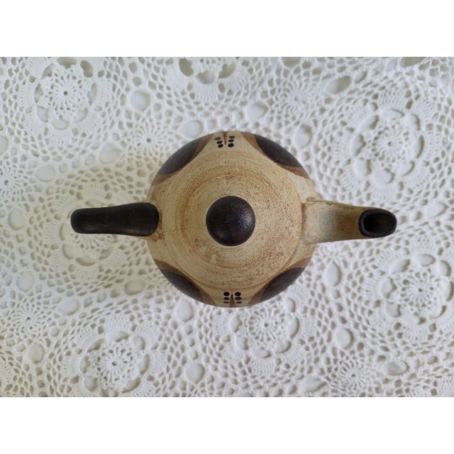 Ceramic 1960s German Sgrafo Modern Stoneware Tea Pot For Sale - Image 7 of 7