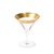 Dorothy Thorpe Set of Four 22 Karat Gold Gilt Rimmed Martini Glasses by Dorothy Thorpe For Sale - Image 4 of 12