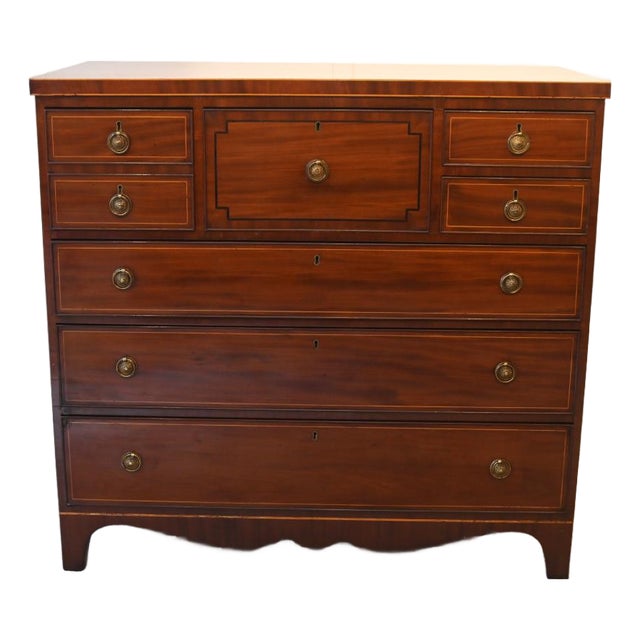 Scottish Georgian Sheraton Chest of Drawers in Mahogany, 1820s For Sale