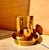 Gold Scandinavian Modern Candleholders with Vase & Tray in Brass from Ekte Norsk Odel, Norway, 1960s, Set of 4 For Sale - Image 8 of 15