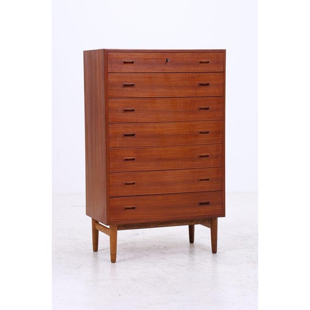 Vintage Teak Tallboy Chest of Drawers For Sale - Image 3 of 14