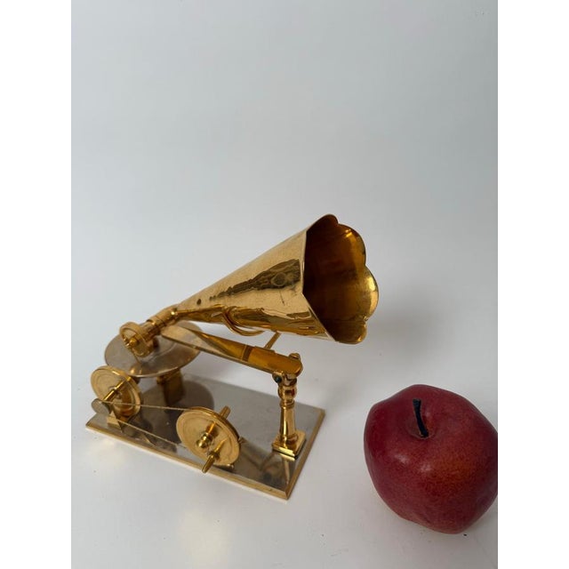 Handcrafted Golden First Gramophone by Emil Berliner, Germany, 1887 For Sale - Image 3 of 18