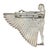 1920s 1920s Art Deco Egyptian Revival Goddess Isis 2.5" 800 Silver Brooch For Sale - Image 5 of 6