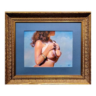 Bob Whitesitt -Portrait of a Nude Red Head Female-Oil Painting For Sale