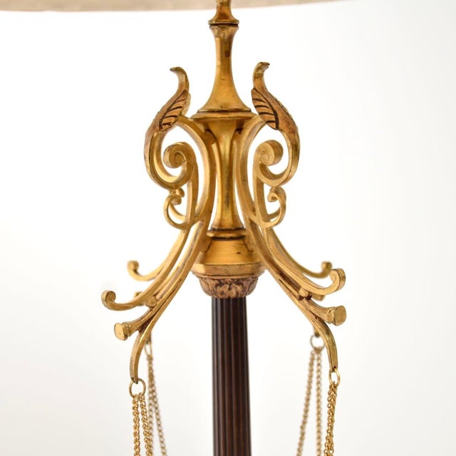 Antique French Gilt Metal Table Lamp, 1900s For Sale - Image 6 of 10