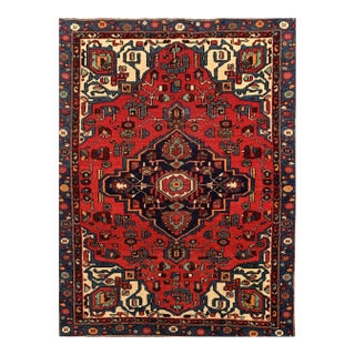 Authentic Hand Knotted Vintage Hamidoun Wool Area Rug 6.3 X 3.10 Ft For Sale