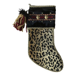 Christmas Stocking in Leopard For Sale