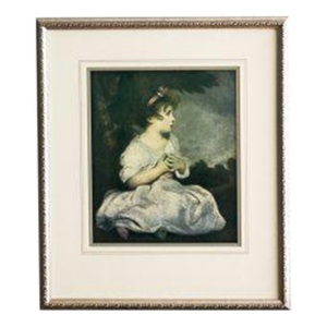 1940s Girl Print, Artist Sir Joshua Reynolds “Age of Innocence”, Framed